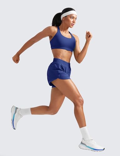 Image of CRZ YOGA Dolphin Athletic Shorts 3 inch | High Waisted, Mesh Liner, Quick Dry, Lightweight, A Zip Pocket, for Women