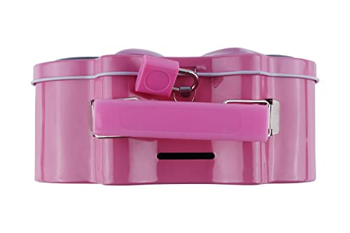 SKI Homeware Metal Coin Bank for Kids with Lock & Key (Minnie)
