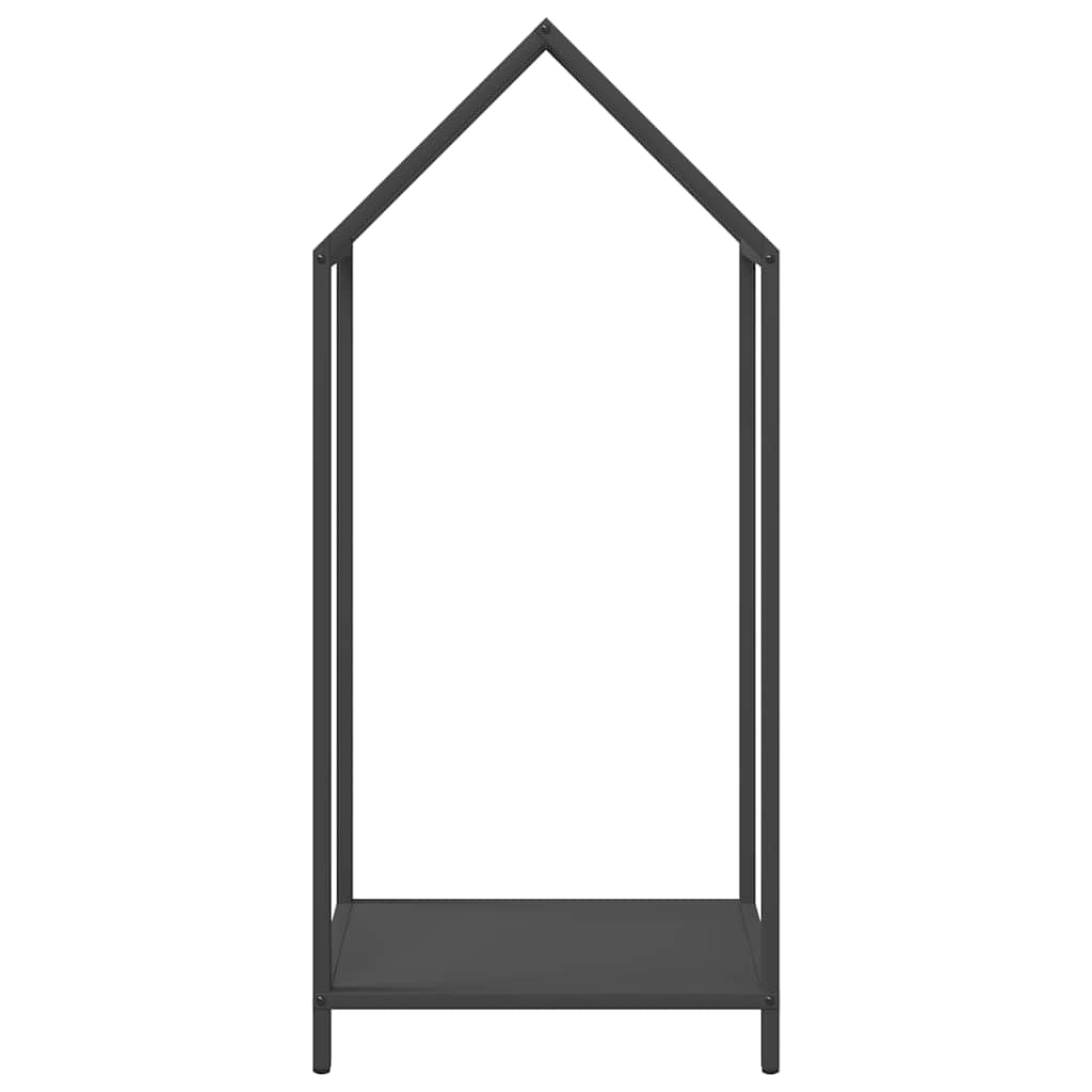 Mangloder Brennholzregal Schwarz aus kaltgewalztem Stahl 40 x 25 x 90 cm, Holzlager für Kamin und Ofen, 100 kg Traglast, für Aufbewahrung, Trocknen, Ordnung im Wohnzimmer, Garten, Terrasse
