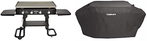 Paquete de plancha Cuisinart: plancha de gas de cuatro quemadores, cubierta para plancha de gas de 36 pulgadas y cuatro quemadores