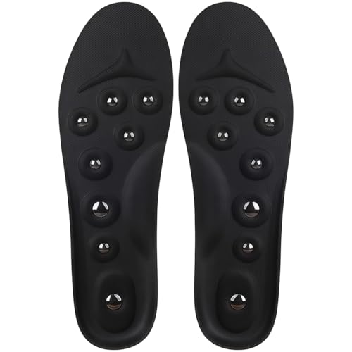 1 par de plantillas magnéticas, insertos de masaje transpirables unisex, alivio de pies de acupresión para hombres y mujeres