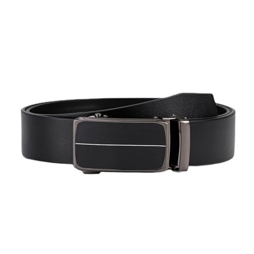 Men's Business First Layer Cowhide Belt Automatic Buckle Card Slot Through Extended Gifts for and Father Husband