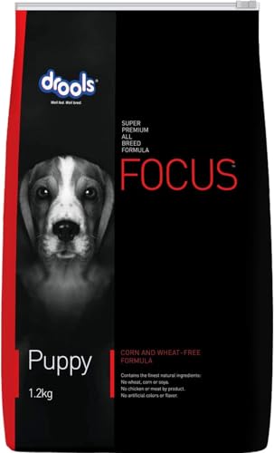 Image of Drools Focus Premium Puppy Dry Dog Food 1.2kg Pack | Chicken Flavour | Growth & Intelligence | Digestive Health | Healthy Skin & Coat | Improves Immunity