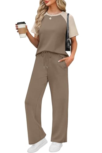 WIHOLL Vacation Outfits for Women 2 Piece Set Summer Airport Travel Outfits Resort Wear for Women...