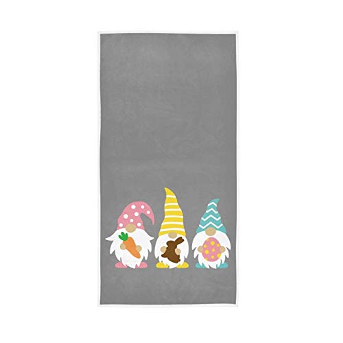 Qugrl Cute Gnomes Hand Towels Easter Rabbit Soft Quality Premium Washcloths Kitchen Dish Towels Bathroom Decor For Guest Hotel Spa Gym Sport 30 X 15 Inches #TOP29