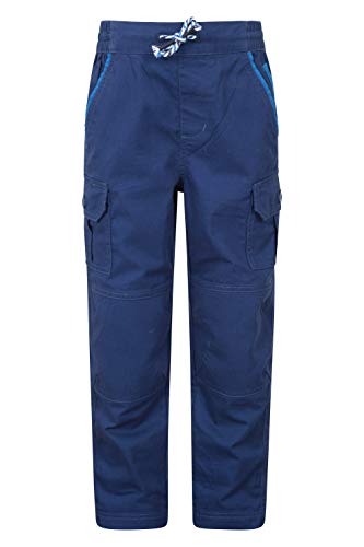 Preisvergleich Produktbild Mountain Warehouse Rumble Cargohose für Kinder strapazierfähige Kinderhose aus Baumwollstoff, verstellbare Taille, Mädchen- und Jungenhose, mehrere Taschen Marineblau 11-12 Jahre