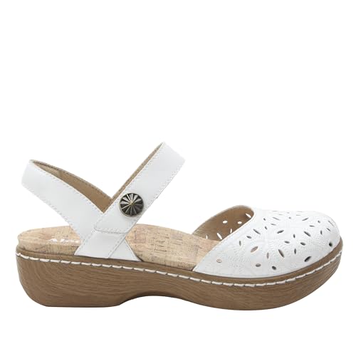 Image of Alegria Women's Opal Leather Shoes with Slingback Open Back Sandals
