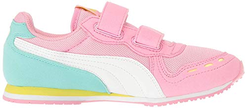 Image of Puma Girls Cabana Racer Mesh V PS Casual Athletic Sneaker (Little Kid /Big Kid), Prism Pink /Puma White, 3.5 M US Big Kid