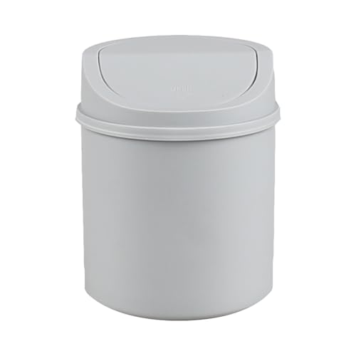 Caneca de basura de escritorio 0.5 galón gris miniatura 7