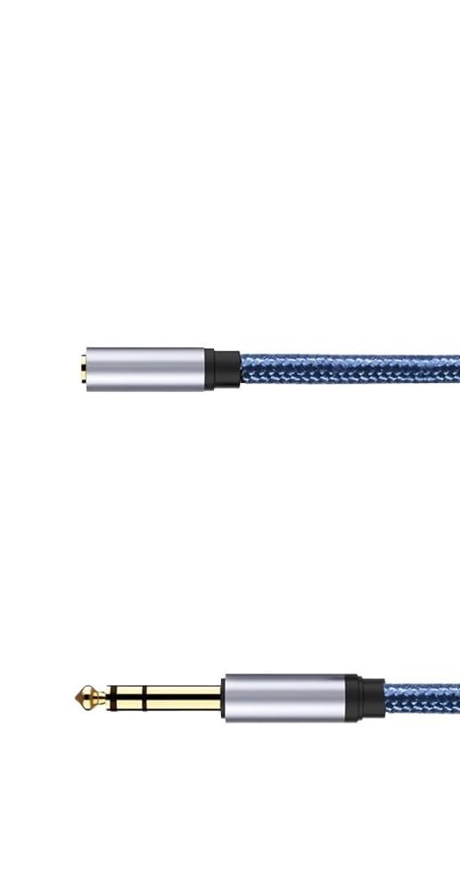 Cavo audio AUX AUX da 3,5 mm a 6,35 mm per cuffie TRS da maschio a femmina da 6,35 a 3,5 mm (da 3,5 a 6,35 mm, nero, 0,15 m)
