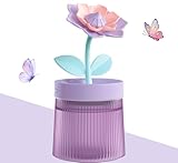 Mini Humidifier For Bedroom, Cool Mist Air Humidifier with Ultrasonic misting, Night Light & USB powered. Great for Home Office Travel Nursery Plant Baby Desk. Quiet & Auto Shut-off (Purple)