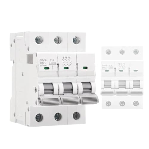 Disjoncteur 3P 32A courbe C GYM9H protection tableau électrique coffret modulaire triphasé