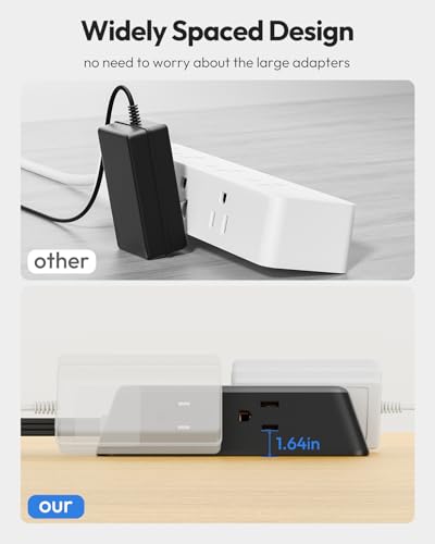 10' Ntonpower Power Strip w/ 6 Outlets & 3 USB Ports - image 2