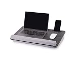 Vigo Wood Laptop Tray for Bed, Lap Desk for Laptop, Stand for Bed, Lap Tray with Cushion, Portable Lap Tray for Home Office Fits up to 17.3'' Tablet and Phone Holder (Cambridge & Brown)