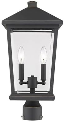 Z-Lite 568PHBR-ORB 2 Light Outdoor Post Mount Fixture, Oil Rubbed Bronze