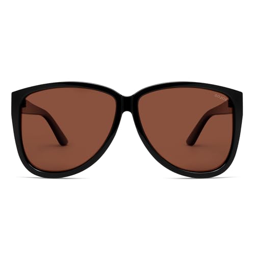 Image of SOJOS Trendy Big Oversized Polarized Sunglasses Womens Mens, 70s 80s Retro Vintage Pilot Shades SJ2643