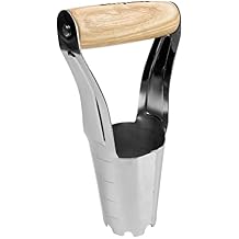 Berry&Bird Garden Bulb Planter with 4 Inches Depth Mark, Stainless Steel Gardening Bulb Transplanter Tool with Short Handle for Planting Flowers Tulips, Daffodils, Lily, Dahlias