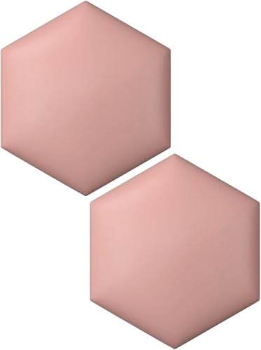 3D - Relleno de pared anticolisión para niños, paquete de 2/3/4 paneles de pared acolchados hexagonales, autoadhesivos, decorativos, cabecero de cama para salón (rosa oscuro, 30 x 34,5 cm, 4 piezas)