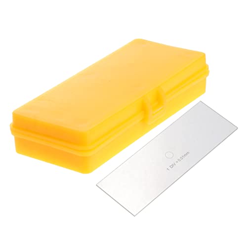 Healvian 顕微鏡校正用スライド定規 ステージマイクロメータ 精密ガラス製 マイクロスコープカメラ対応 校正版 収納ボックス付き