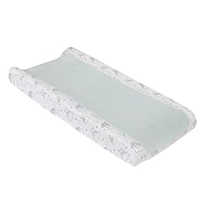 Disney Winnie The Pooh Hello Sunshine Grey and White Super Soft Contoured Changing Pad Cover with Plush Aqua Fleece…