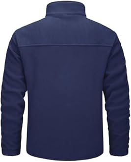 MAGCOMSEN Men's Winter Zip Up Polar Fleece Jacket Athletic Tactical Hiking Outdoor Jackets with 3 Pockets