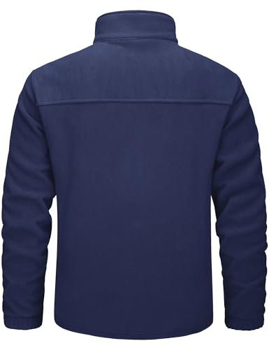 MAGCOMSEN Men's Winter Zip Up Polar Fleece Jacket Athletic Tactical Hiking Outdoor Jackets with 3 Pockets