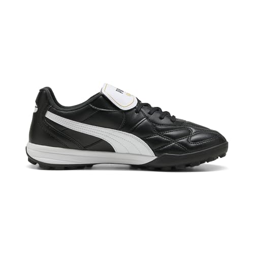 PUMA Erwachsene King TOP TT Fußballschuhe 38.5, Black White Gold – Ansicht 5