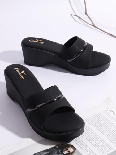 Image of Chinraag Women's Embellished Toe-Ring Comfort Flats | Stylish Casual Slip-On Sandals for Women (CR-388-P)