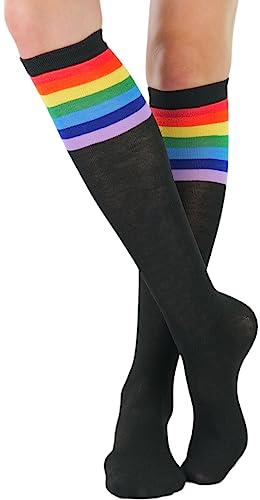 Image of ToBeInStyle Women's Colorful Patterned Design Knee High Socks