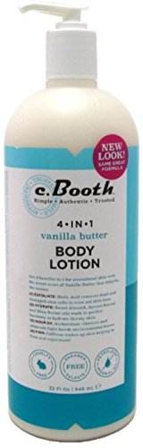 c. Booth 4-in1 Multi-Action Body Lotion, Vanilla Butter 32 oz (Pack of 4)