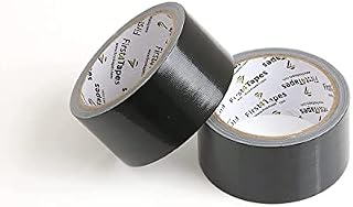 Black Duct Tape 48mm x 10m Strong Waterproof Gaffer Tape Heavy Duty Sticky Tear by Hand Cloth Repair Tape 1 Roll