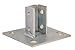 Unistrut P2072ASQ-EG Electrogalvanized 1/4 Inch Steel Square U Post Base