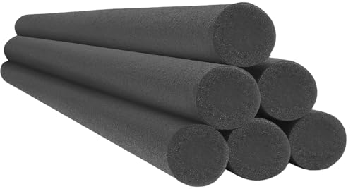 Chochkees Black Pool Noodles Swimming Foam Tube, Floating Thick Noodles for Floating, Pool Accessories, 52