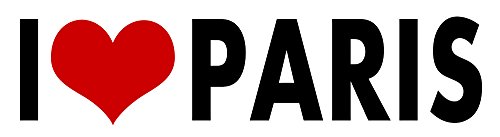 WitnyStore i Love Paris Sticker Decal Vinyl Bumper France DÉCOR CAR Truck Locker Window Wall Notebo - //coolthings.us