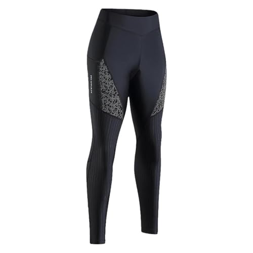 GOXQIT Pantalón De Peto para Ciclismo Pantalones con Tirantes de Ciclismo for Mujer, Mallas Reflectantes Bolsillos, Transpirables, Secado rápido, for Deportes al Aire Libre, otoño(Cycling Pants,3XL)