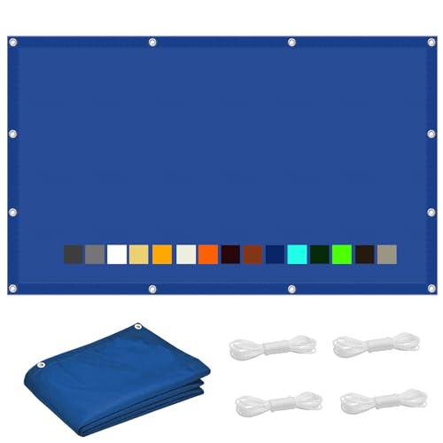 Tissu d'ombrage avec oeillets 1.4 x 5 m polyester bleu
