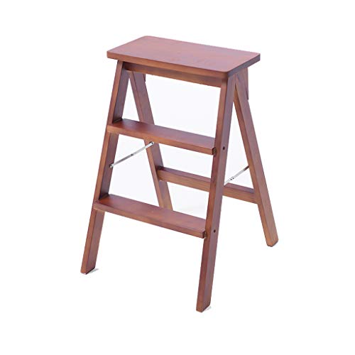 Chaise de bureau d'ordinateur escabeau pliant et tabouret de bar en bois - 5