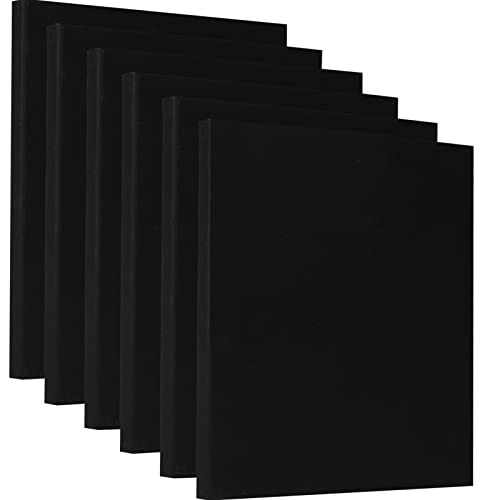 Gredak Black Canvases For Painting, 11X14 Inch 6-Pack Blank Black Canvas, 100% Cotton Stretched Canvas, Paint Supplies For Adult, Perfect Art Supplies For Acrylics And Oil Paints #TOP1
