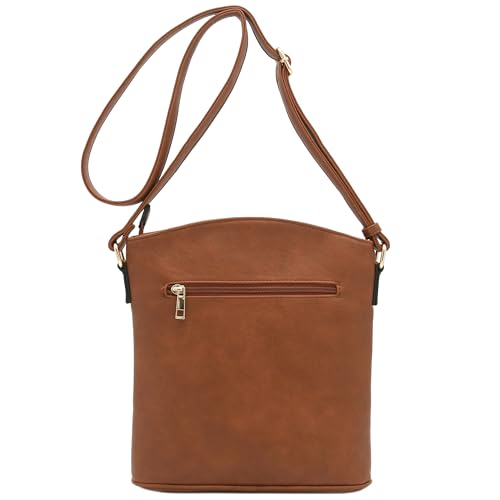 Image of ALYSSA Triple Zip Pocket Large Crossbody Bag