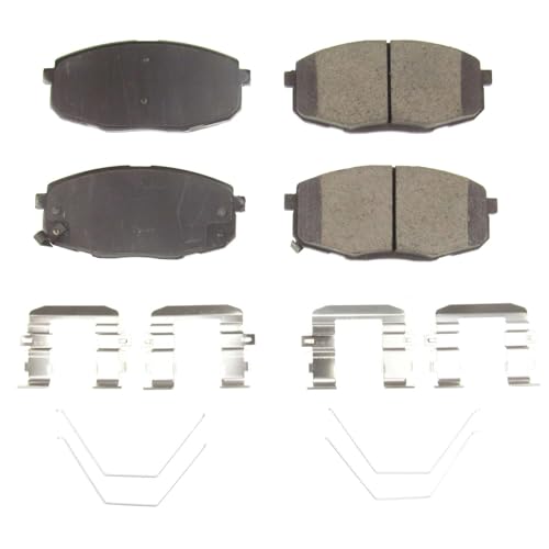 Image of PowerStop Front Brake Pads for Hyundai Kona 2018-23 |Kia Forte 2019-23 |Forte5 2020-22 |Seltos 2021-25 - Z17 Ceramic Brake Pads with Installation Hardware, 17-2035