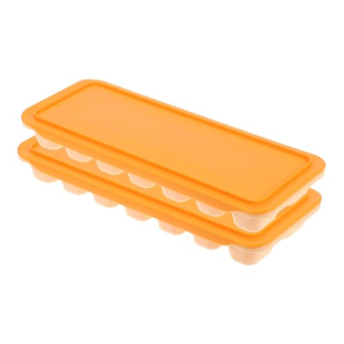 VICASKY 2 cubiteras naranja para hielo fácil uso miniatura 1