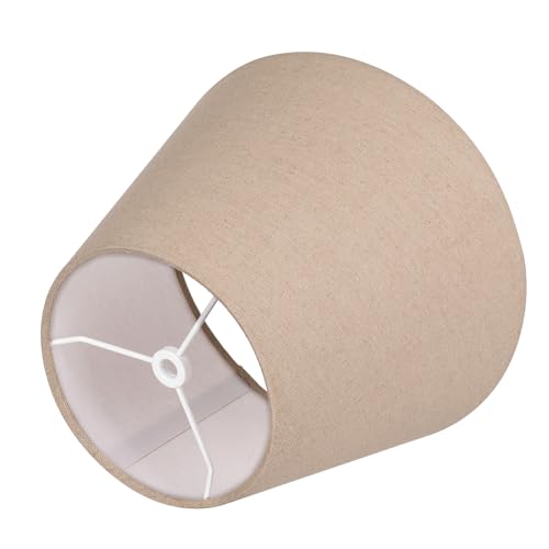image for ALUCSET Small Lamp Shade, Barrel Fabric Lampshade for Table Lamp & Flo