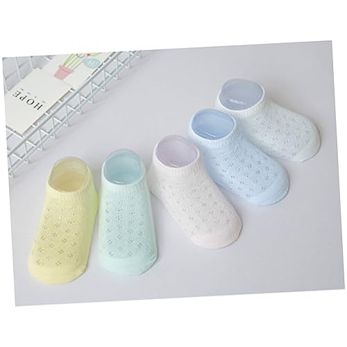 5pairs Socks Ultra-thin Breathable Mesh Low Cut Ankle Socks for Years Comfortable and Sweat Absorbent for All-year Use Colors2