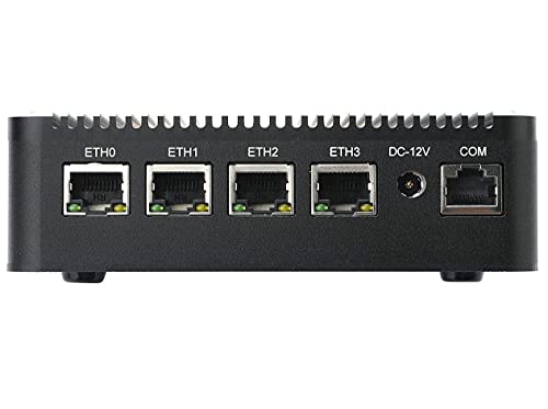 Partaker Fanless Firewall Micro Appliance/Mini Pc, Intel Pentium N4200,With 4X Intel Gigabit Lan, 4Gb Ram 64Gb Ssd, Support 2.5-Inch Sata Internal Ssd/Hdd, Hd-Mi/Com/Aes-Ni #TOP2