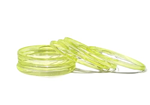 Image of Colorful Jelly Bangles Set of 8 - Transparent Candy Color Stackable Bracelets, Lightweight Fashion Accessories for Women & Girls