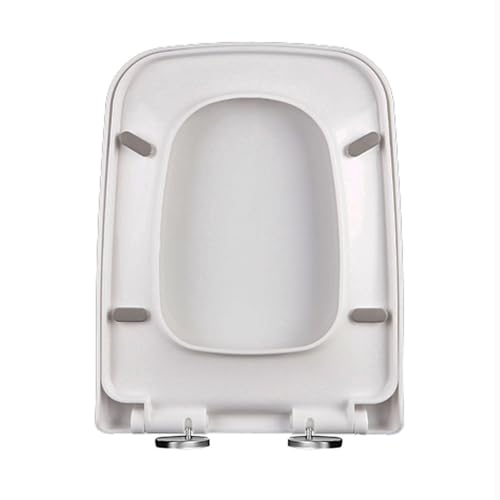 Abattant WC carré blanc soft close et charnières inox réglables