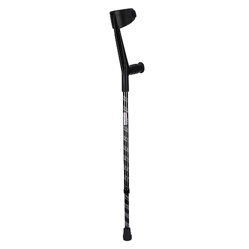 Image of Elbow Crutch For Walking /Patients /Fractured Leg /Injured People With Adjustable Height For Men And Women (Carving Black)