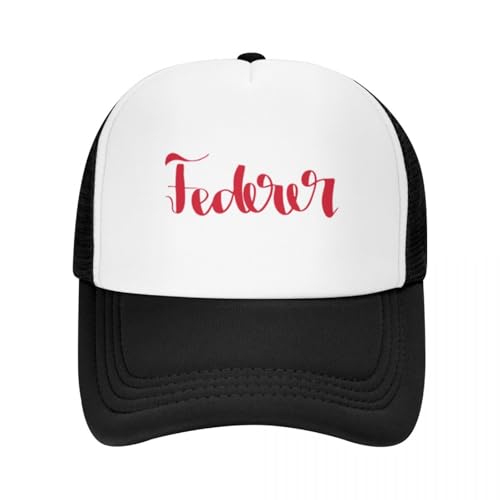 WXXXMEI Gorra de béisbol Roger Federer Letras Moda Malla para Hombre Preppy Gorras con Visera Tendencia DAT sombrerosRegalos