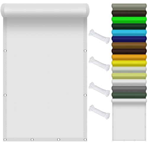 Tela Oxford resistente de 4.5x5m en toldo rectangular impermeable color blanco 2