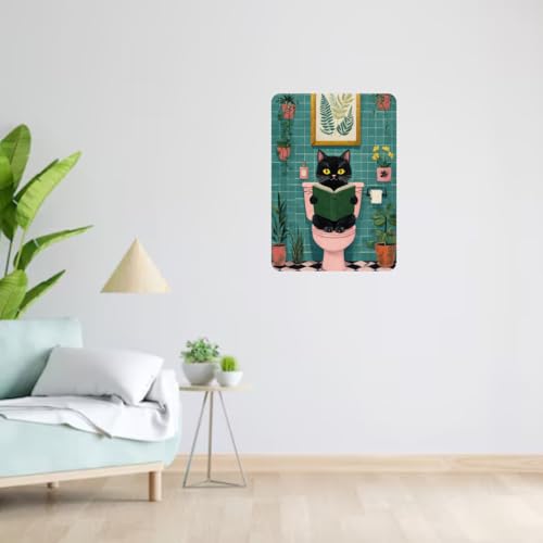 Image of Zesta Bathroom Decor Items Washroom Decor Tin Sign | Aesthetic Posters Wall Poster for Bedroom | Magnetic Cafe Decoration Items / Restaurant Decorations Items | Quirky Home Decor Bar Accent (Bathroom (8))